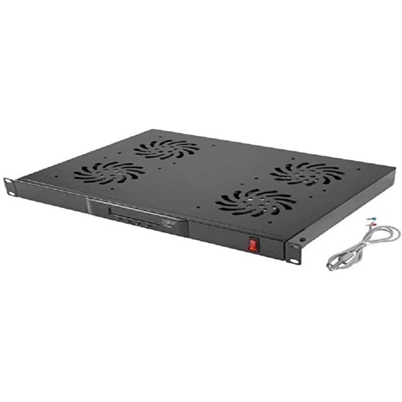 Panneau de Ventilation LCD Lanberg avec 4 Ventilateurs et Thermostat pour Rack 19"