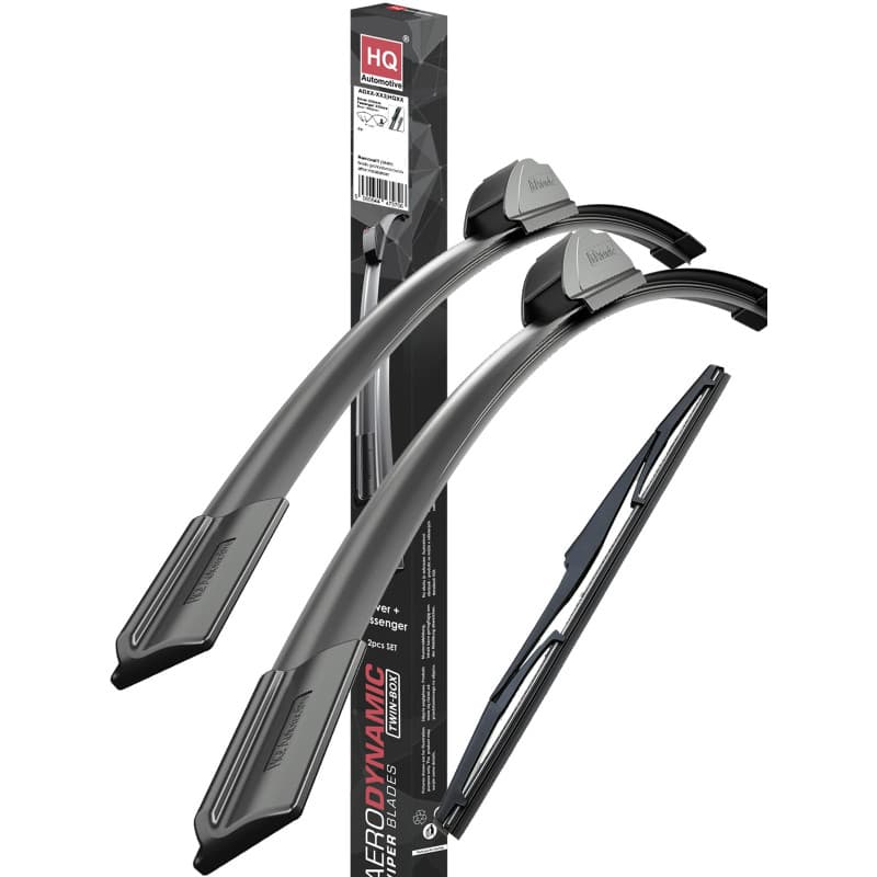 Kit de Balais d'Essuie-Glace Aérodynamiques HQ Automotive - 3 Pièces