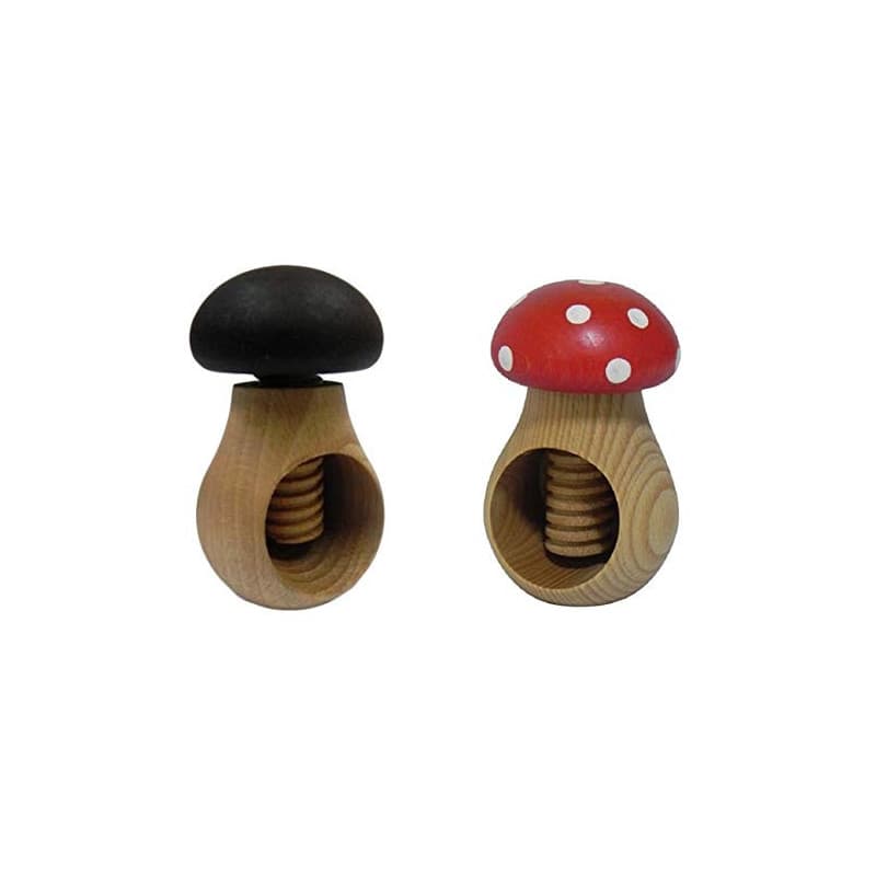 Lot de 2 casse-noix en bois de hêtre naturel - Wooden World