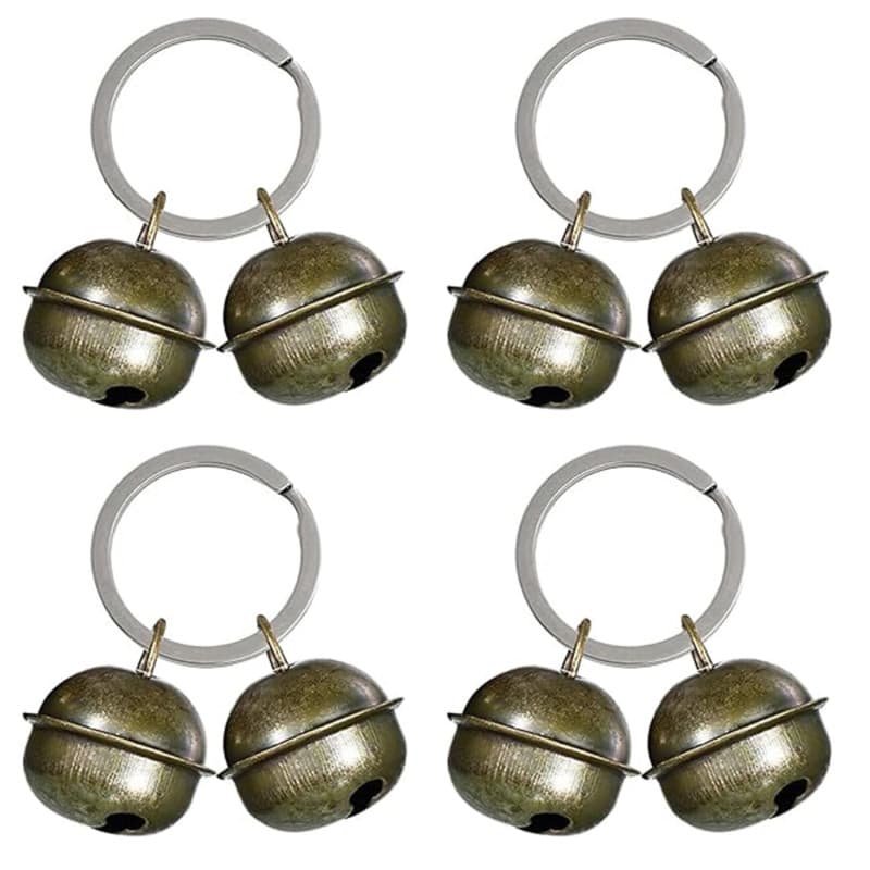 Cloches Extra Fortes pour Colliers de Chien et Chat - 4 pcs avec Nœud Papillon