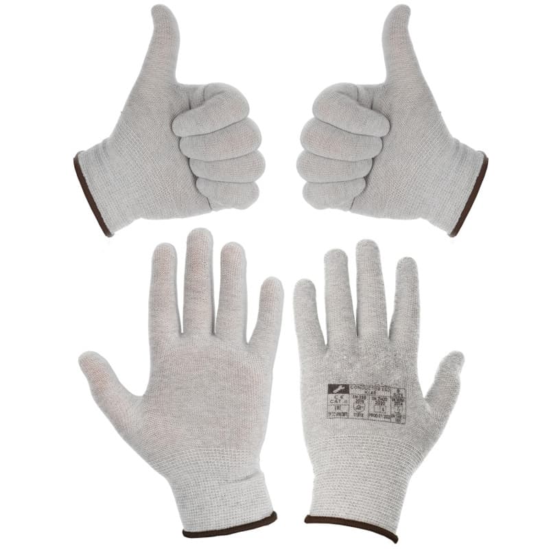 Minadax Gants Antistatiques ESD de Précision - Lot de 2 Paires Taille L/9