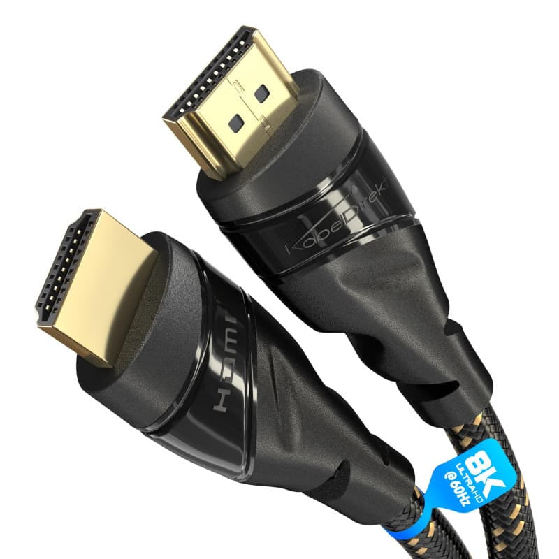 KabelDirekt – Câble HDMI 8K/4K – 2m – 8K@60Hz (cuivre supplémentaire pour Ultra HD rapide, gaine en nylon, 4K@120Hz/8K@60Hz – HD