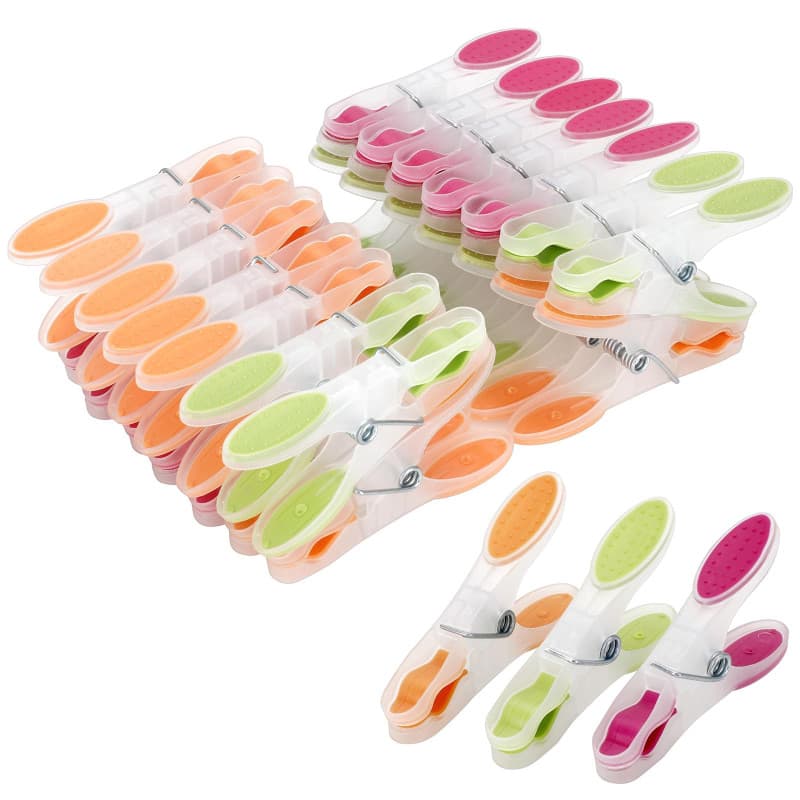 Lot de 30 Pinces à Linge Multicolores Romon - Épingles Ultra-Agrippantes pour Extérieur