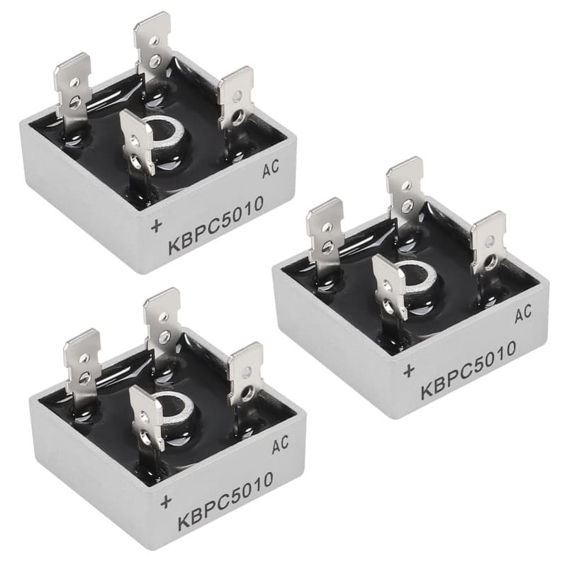 Pack de 3 Diodes Redresseuses KBPC5010 50A 1000V - Pont Redresseur Monophase