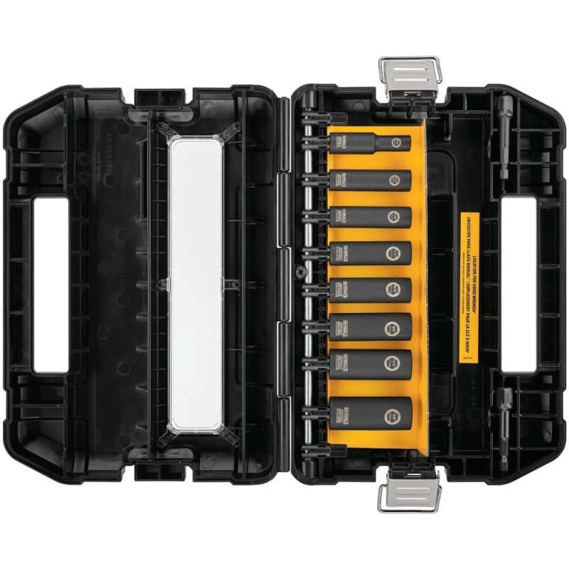 Jeu de douilles à choc DeWalt 3/8" - 10 pièces avec adaptateurs