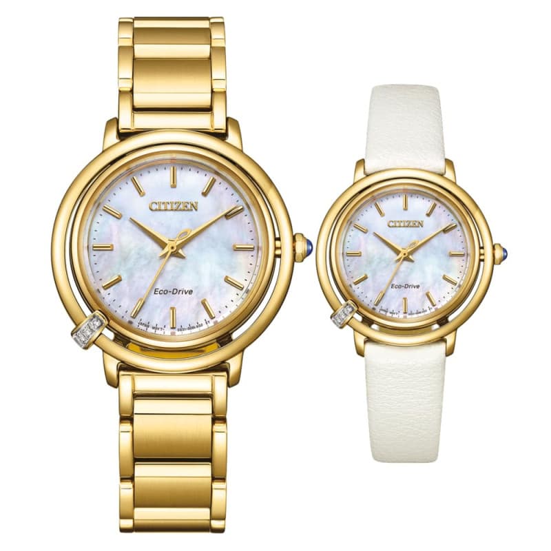 Montre Citizen Eco-Drive EM1092-64D avec Bracelet en Cuir Blanc
