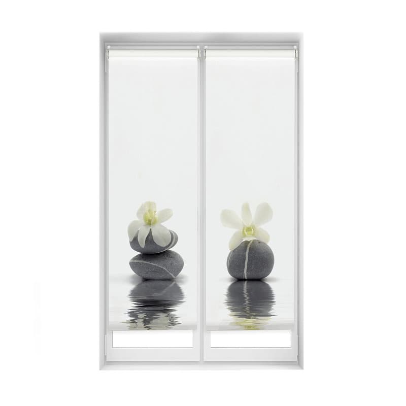 Lot de 2 Stores Enrouleurs Translucides Lavande - Blindecor Easy Fix