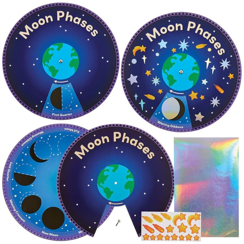 Kits de Roues Autocollantes sur les Phases Lunaires - Lot de 5 par Baker Ross