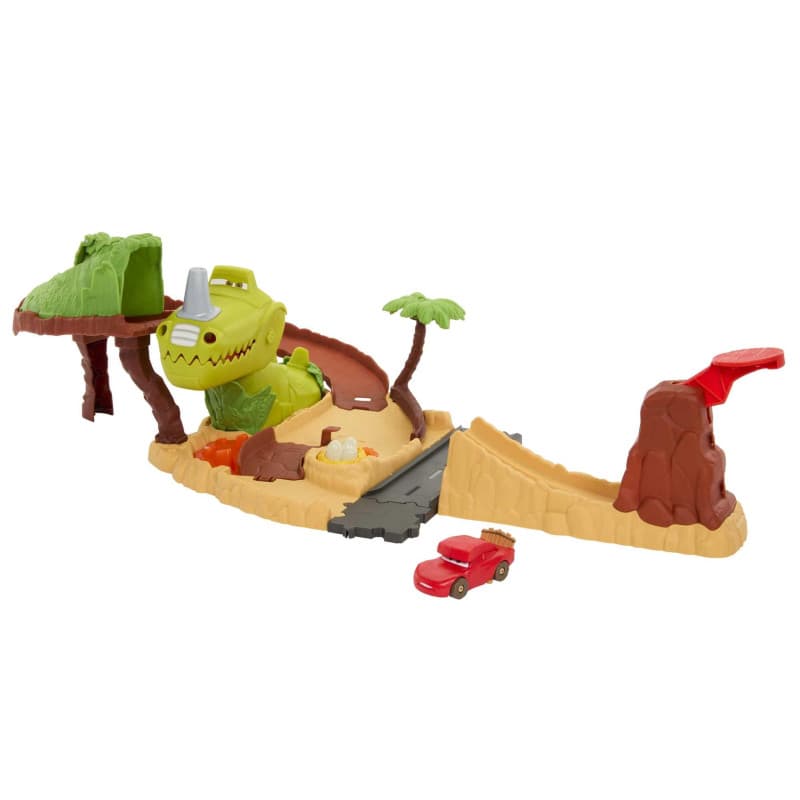 Coffret Dino-Parc Cars avec Flash McQueen et Dinosaure - Jouet Enfant 4 ans+