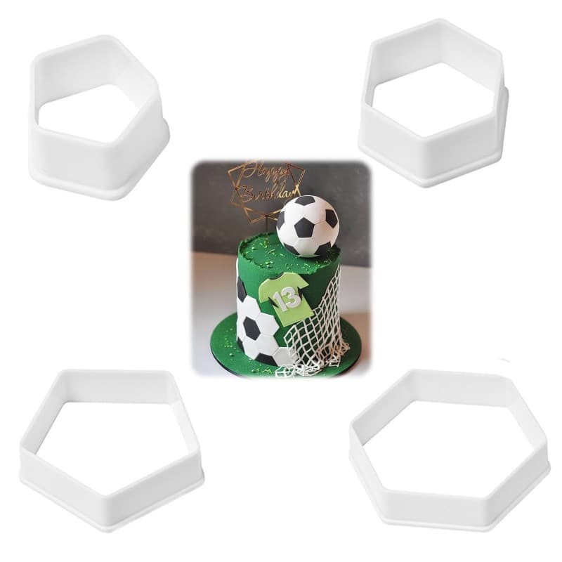 HUTRADE Lot de 4 Emporte-Pièces Football pour Gâteaux et Biscuits