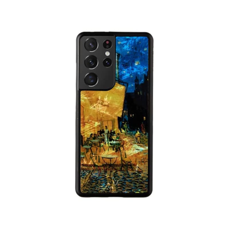 Coque iKins pour Samsung Galaxy S21 Ultra - Café Terrasse Noir