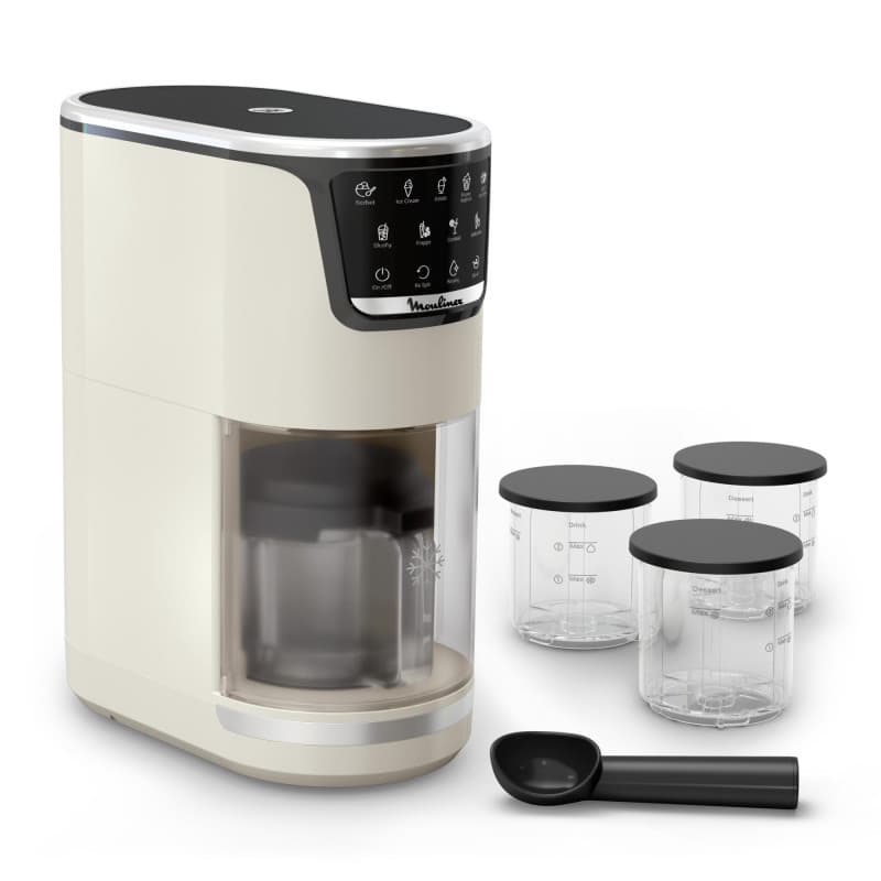 Moulinex Dolci - Machine à Glaces avec 10 Programmes et Nettoyage Automatique