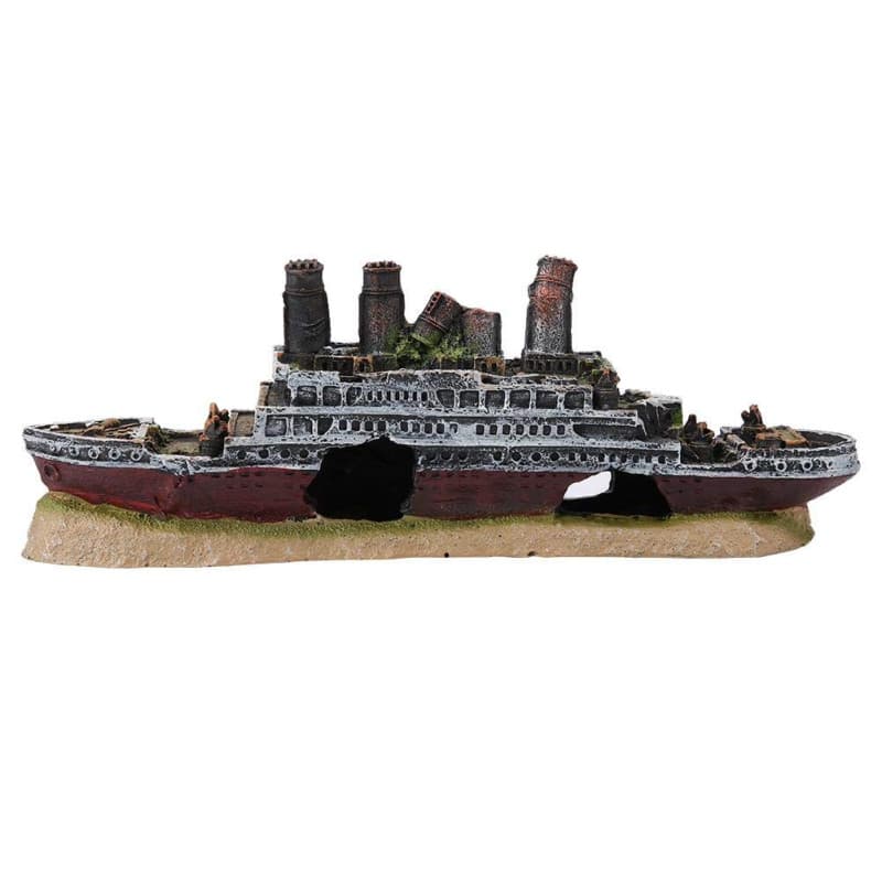Ornement Résine Titanic pour Aquarium - Décoration Épave Naturelle