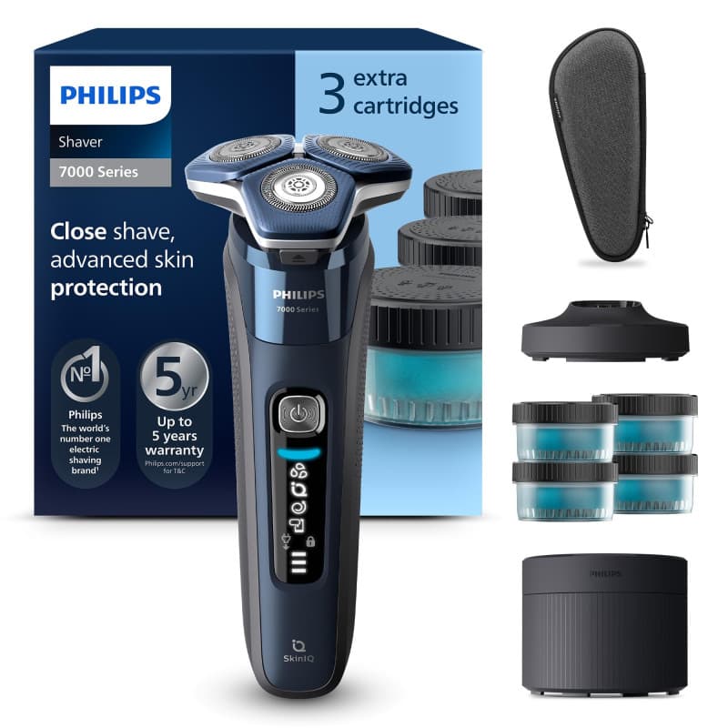 Philips Rasoir Électrique Série 7000 Wet & Dry avec Tondeuse et Coffret de Voyage