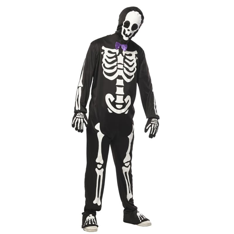 Costume Squelette Élégant Lumineux pour Homme avec Accessoires