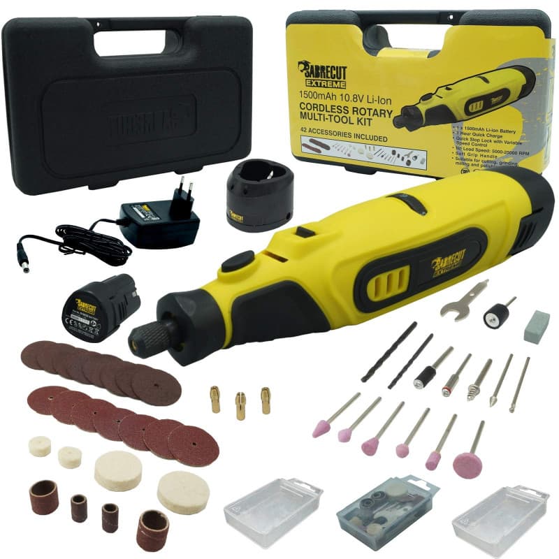 Outil Rotatif Sans Fil SabreCut CraftMate 10,8V avec 42 Accessoires