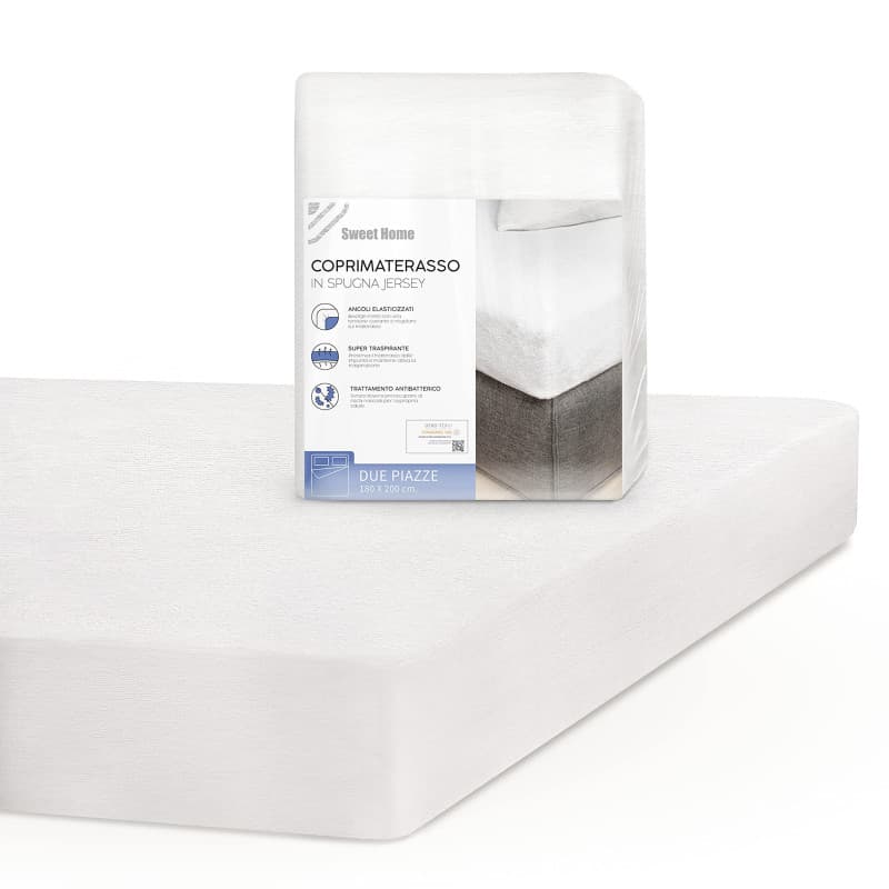 Couvre-Matelas Antibactérien 180x200 cm en Jersey et Coton - Sweet Home