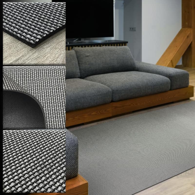 Tapis Vinyle Tressé Antidérapant 140x200 cm - Intérieur et Extérieur