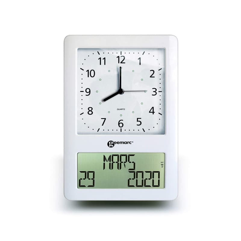 Horloge Numérique et Analogique Geemarc VISO50 pour Séniors