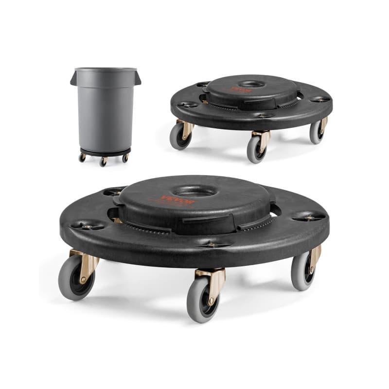 Chariot à Poubelle VEVOR avec Roulettes - Lot de 2, Capacité 227 kg