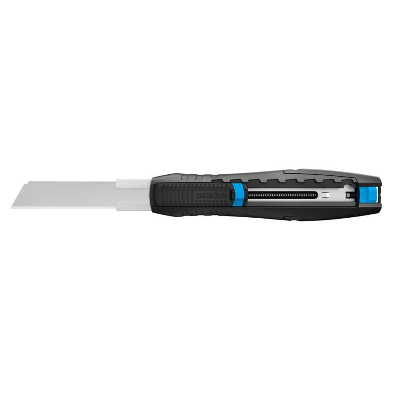 MARTOR couteau de sécurité avec rétraction & blocage de la lame, SECUBASE 383, cutter professionnel, lame longue, pour droitiers