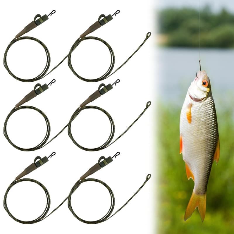 WEFHEF Lot de 6 Bas de Ligne Anti-Enchevêtrement pour Pêche à la Carpe
