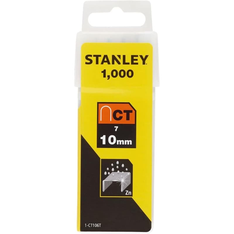 Agrafes Cavaliers STANLEY Type 7 10 mm - Boîte de 1000 pièces