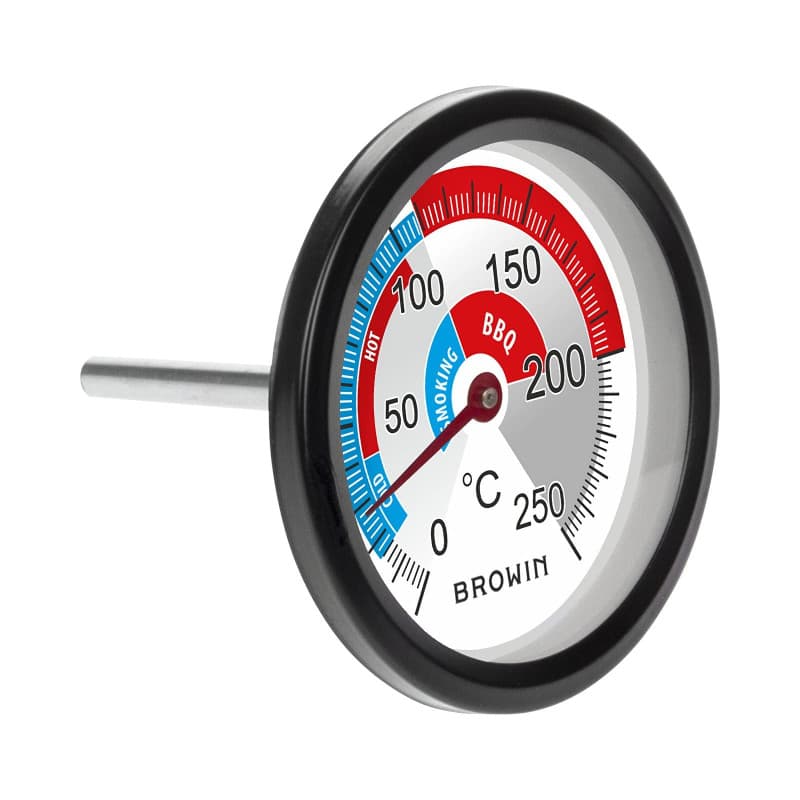 Thermomètre Analogique en Acier Inoxydable pour Barbecue et Fumoir