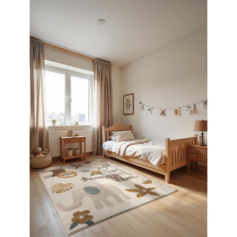 Tapis de Jeu Hanse Home pour Enfant - Design Safari Multicolore, 120x170 cm
