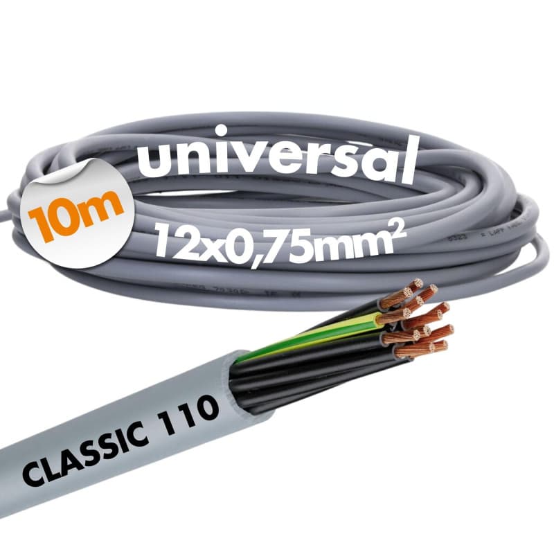 Câble de Commande PVC Lapp Ölflex Classic 110 - 12 Fils 0,75 mm²