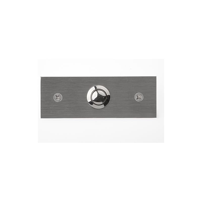 Bouton de Sonnette en Laiton Chromé Huber - Design Élégant et Résistant