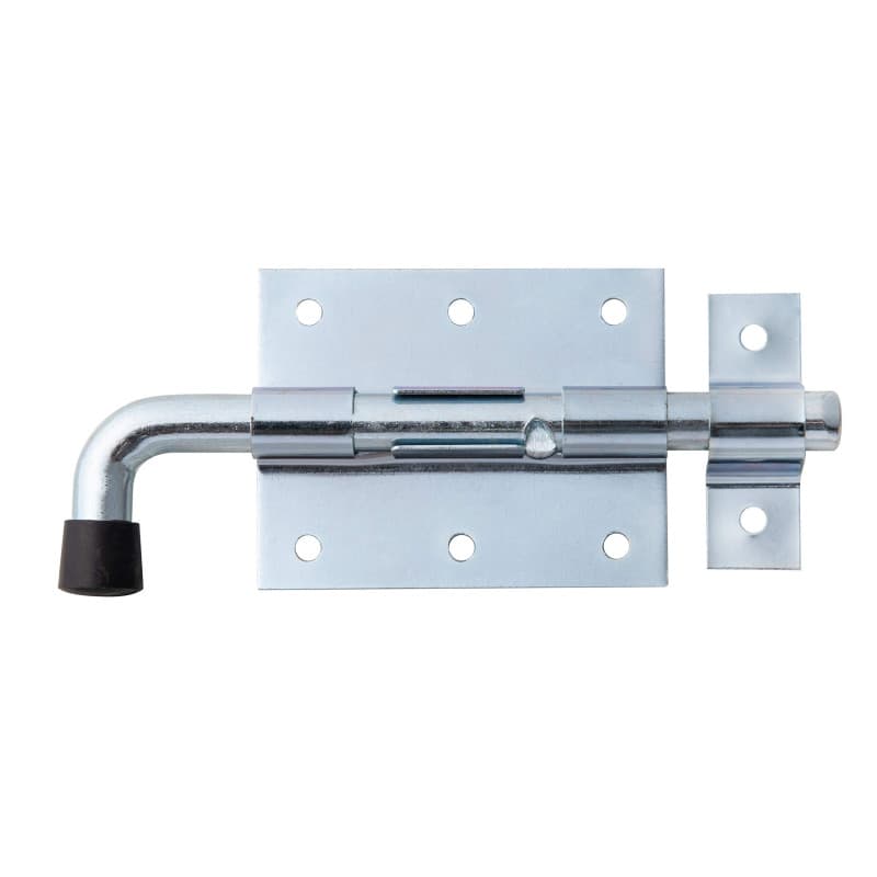 Verrou de box Alberts avec poignée ronde et gâche zinguée - Dimensions 143 mm