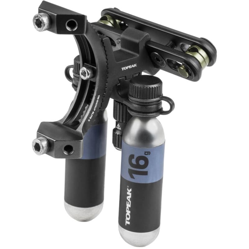 Support de Selle Tri-Backup Elite 2 Topeak pour Porte-Bidon et Accessoires - Noir