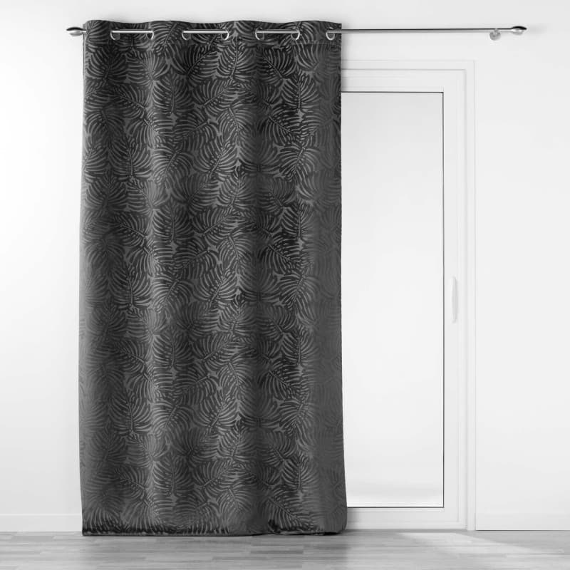 Rideau à Oeillets Anthracite 140x240 cm - Douceur d'Intérieur, Velours Occultant