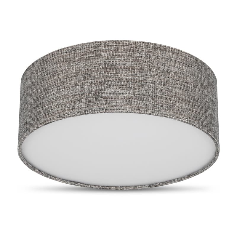Plafonnier Vintage en Tissu 30 cm - Élégance Brun Argenté pour Salon et Chambre