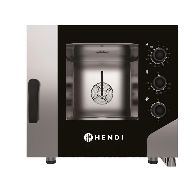 Four mixte à convection vapeur HENDI 5 niveaux - 400V, inox