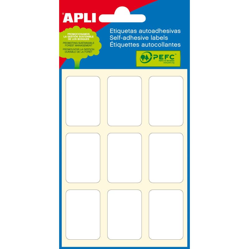 Étiquettes Promotionnelles APLI 2679 - Blister de 54 Étiquettes Blanches