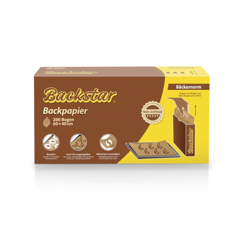 Papier Pâtisserie Backstar 200 Feuilles 60x40 cm - Norme Boulangerie