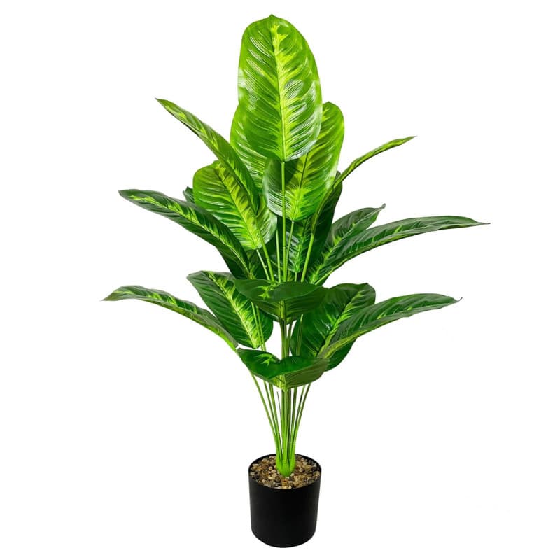 Plante Artificielle Tropicale en Pot - Décoration Verte pour Intérieur et Extérieur