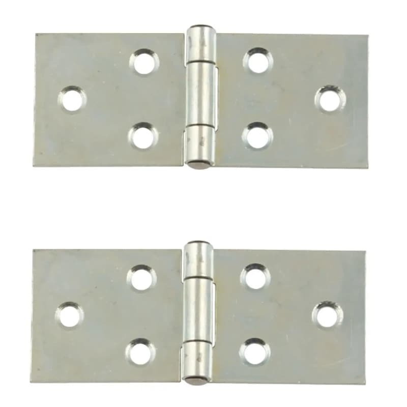 Charnières plates en acier pour meubles - 2 pièces 25x60mm