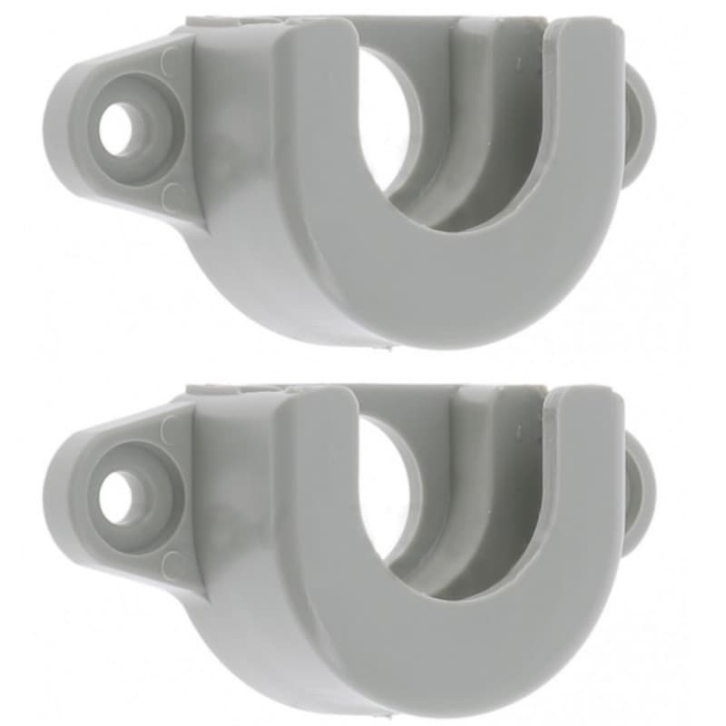 Support d'Arbre de Volet Roulant Ø 28mm - 2x Accessoires en PVC Gris