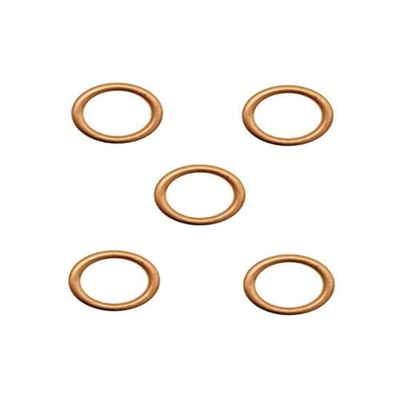 Lot de 5 Joints Cuivre Universels pour Échappement 30mm - Cyclomoteur et Mobylette