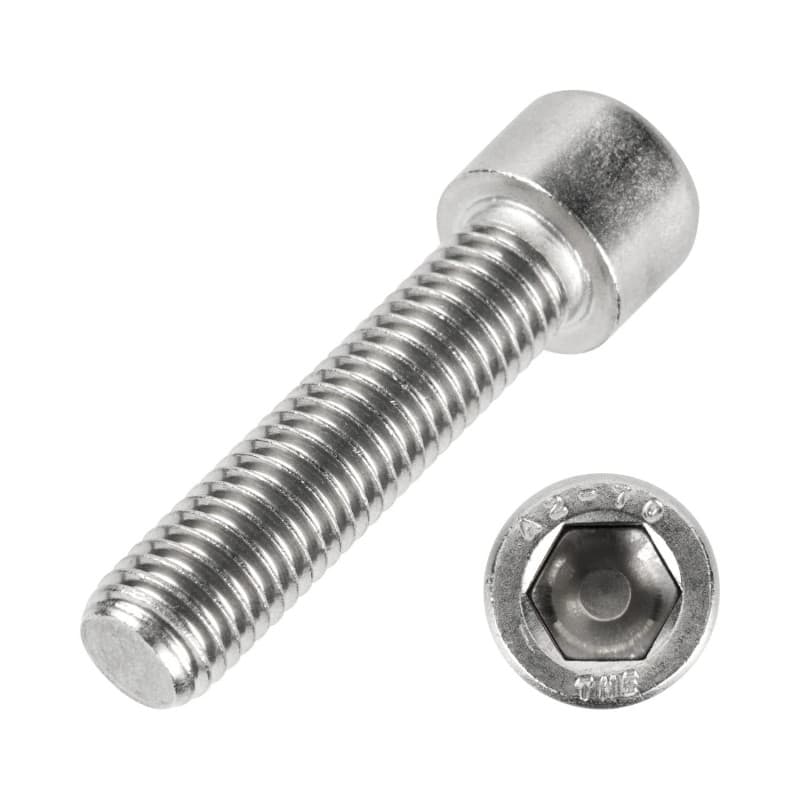 Lot de 10 vis à tête cylindrique M10 x 35 en acier inoxydable A2