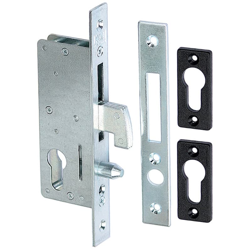 Serrure à Crochet Argentée pour Porte Coulissante KeyMet
