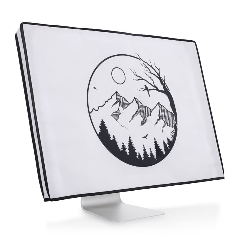 Housse de Protection pour Écran 27-28" - kwmobile Noir-Blanc