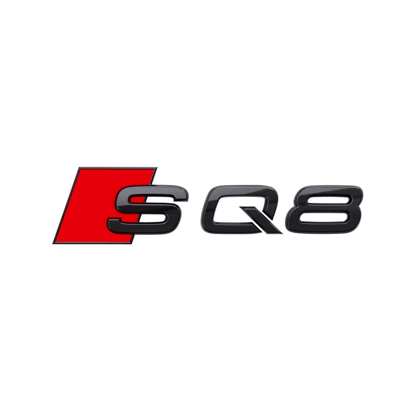 Autocollant Audi SQ8 Black Edition - Emblème Lettres Noir/Rouge