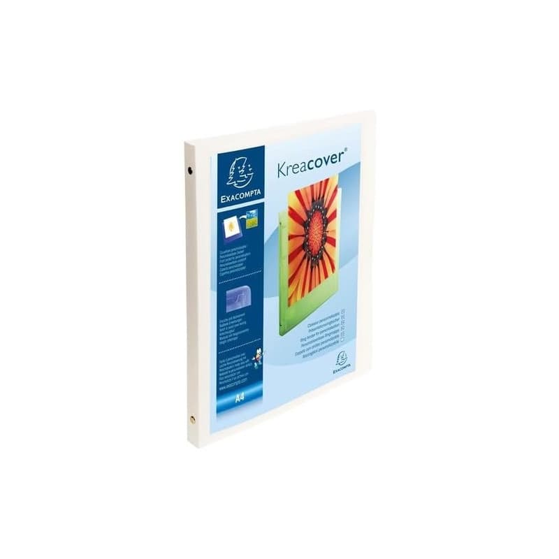 Lot de 5 Classeurs Personnalisables A4 Exacompta en Polypropylène Blanc