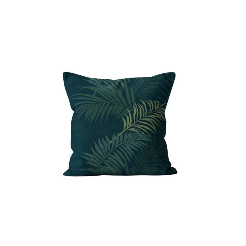 Housse de Coussin en Velours Imprimé Jungle 40x40 cm - Soleil d'ocre