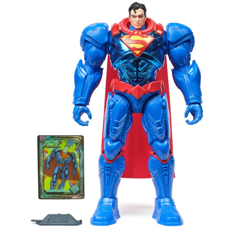 Figurine d'Action Superman Metal Force 30 cm avec Cape en Tissu