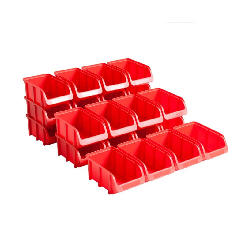 Set de 24 Boîtes de Rangement Empilables Hünersdorff - Rouge